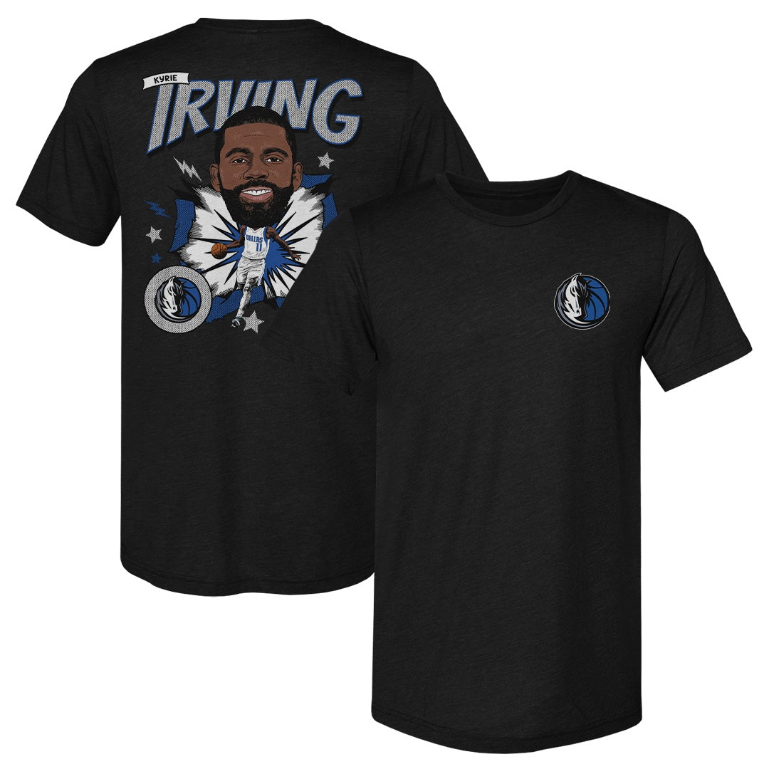 Kyrie Irving Dallas Mavericks Caricature F&B WHT