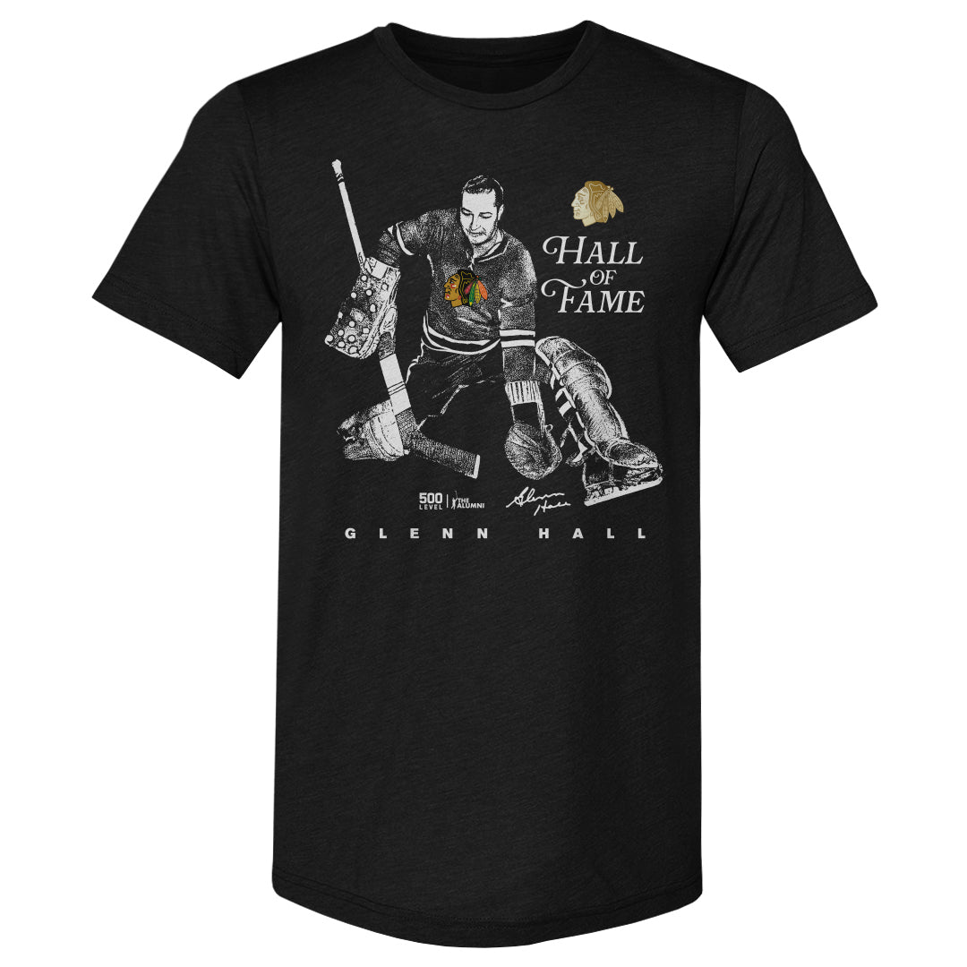 Glenn Hall Chicago Blackhawks H.O.F. Bitmap WHT