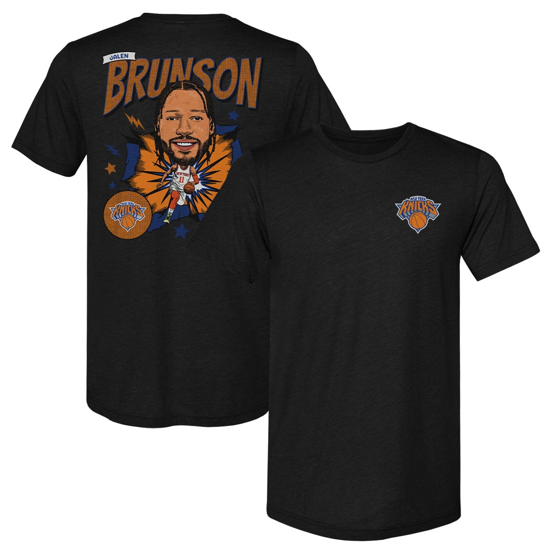 Jalen Brunson New York Knicks Caricature F&B WHT