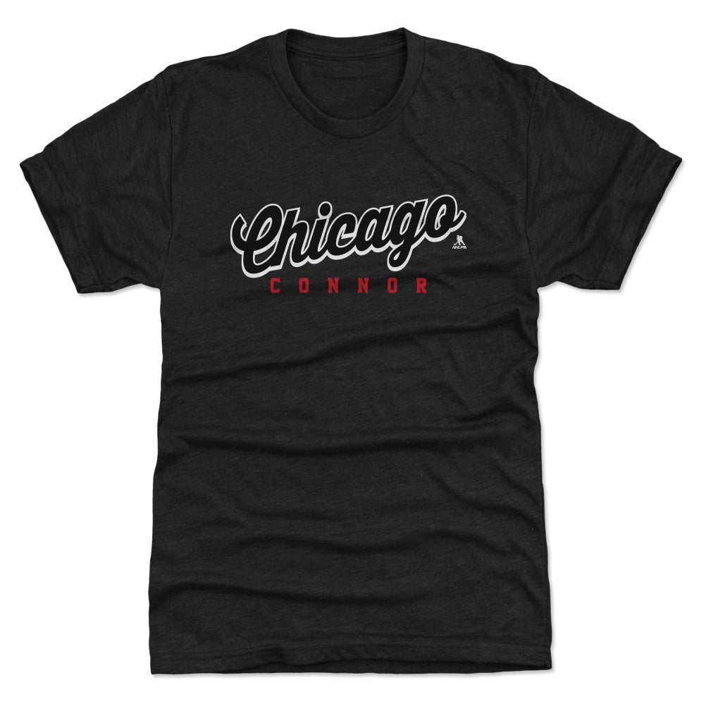 Connor Bedard Chicago Script Connor WHT