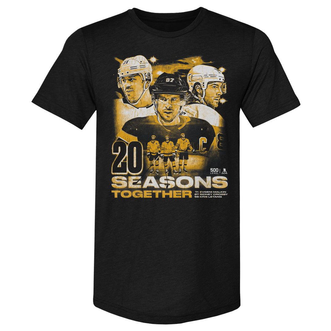 Sidney Crosby Kris Letang & Evgeni Malkin Pittsburgh 20 Seasons WHT
