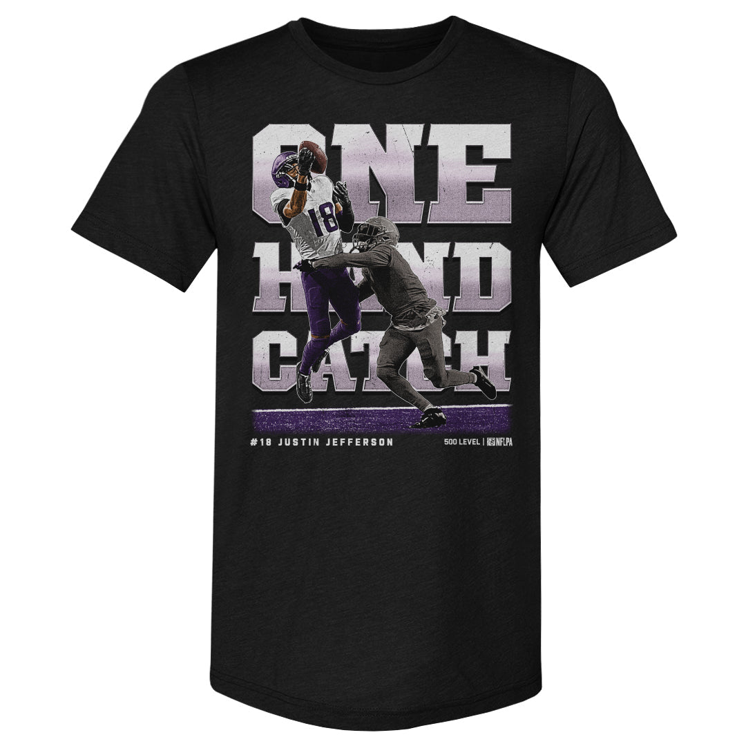 Justin Jefferson Minnesota One Hand Catch WHT