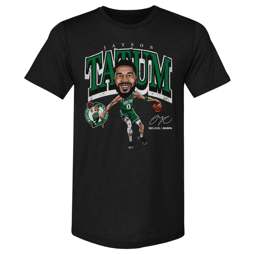 Jayson Tatum Boston Celtics Cartoon WHT