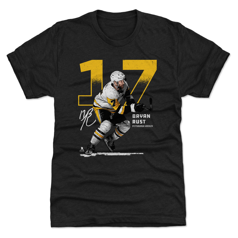 Bryan Rust Pittsburgh Outline WHT