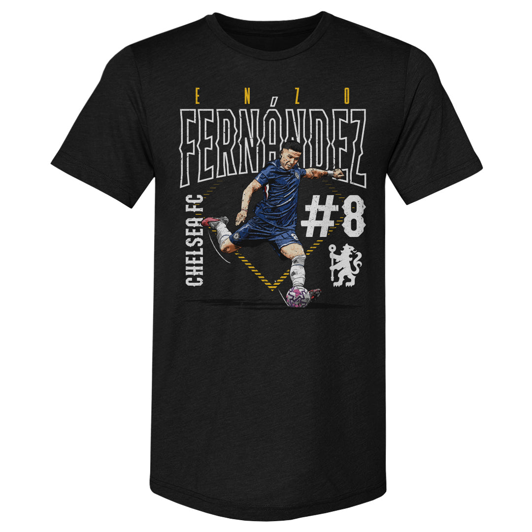 Enzo Fernandez Chelsea FC Outline Number WHT