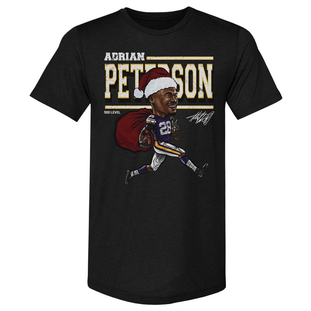 Adrian Peterson Minnesota Cartoon Santa Hat WHT