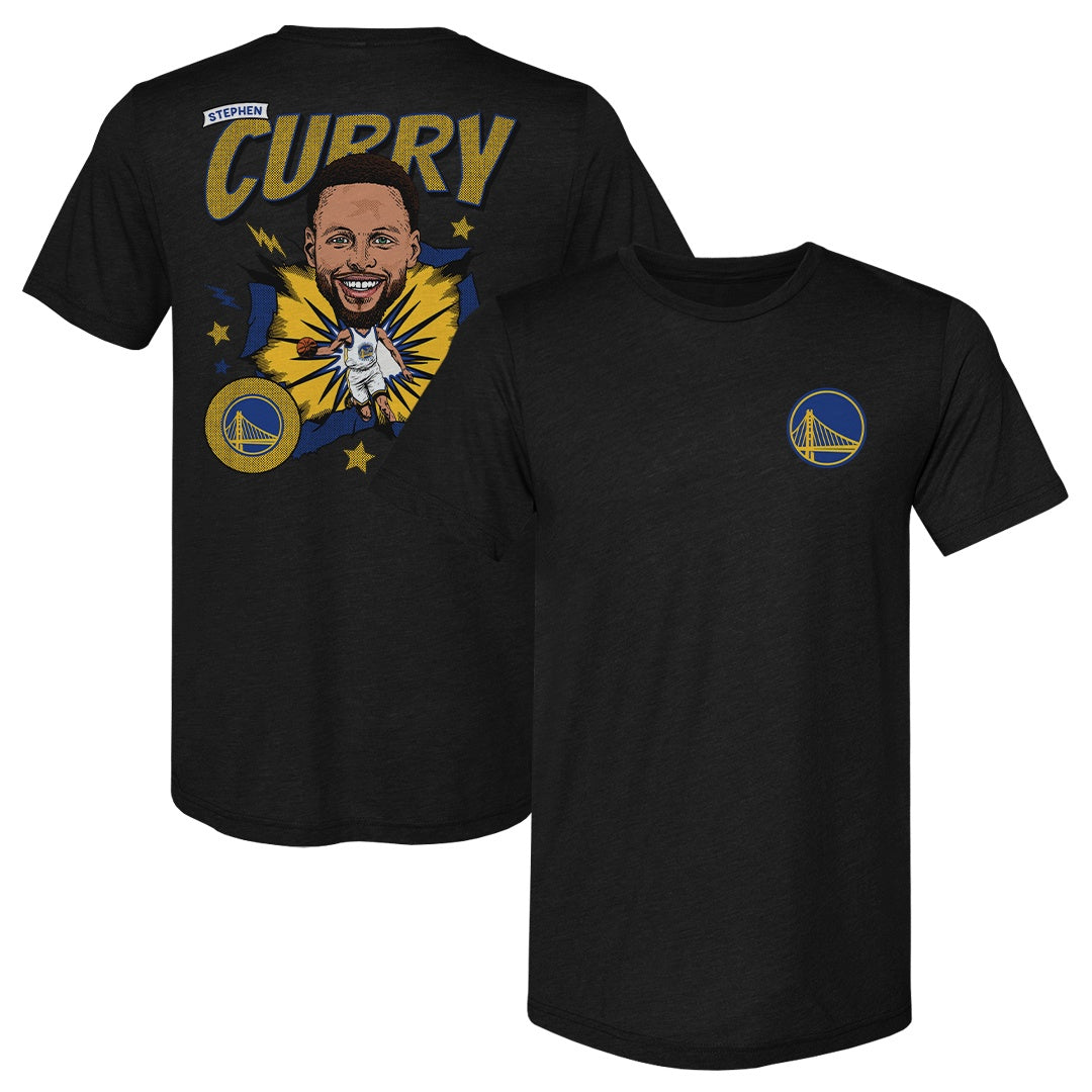 Steph Curry Golden State Warriors Caricature F&B WHT