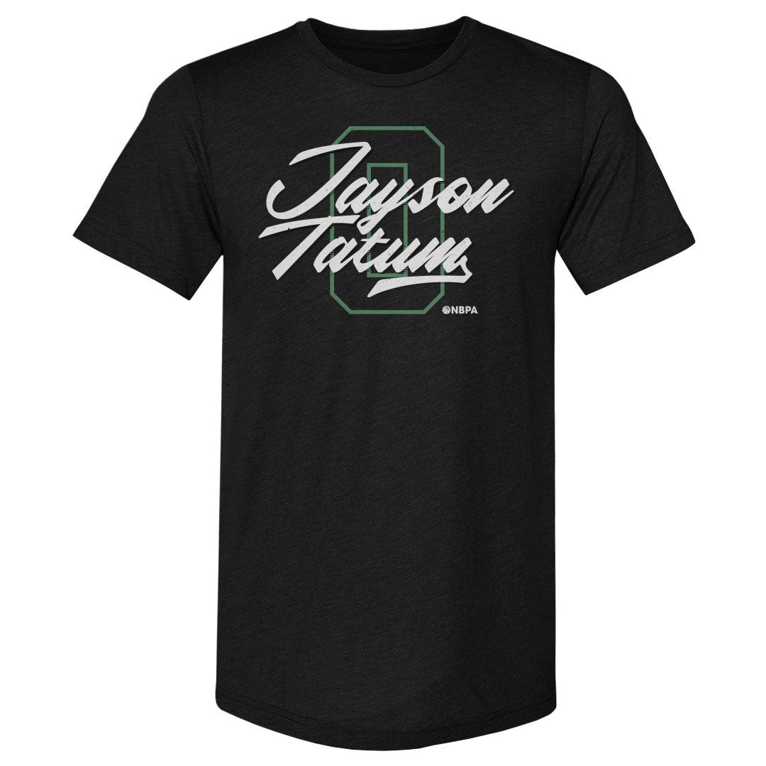 Jayson Tatum Boston Number Script WHT
