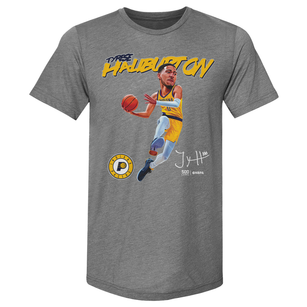 Tyrese Haliburton Indiana Pacers Caricature WHT