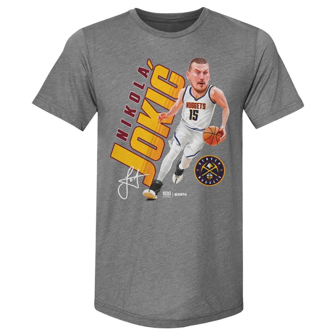 Nikola Jokic Denver Nuggets Caricature WHT