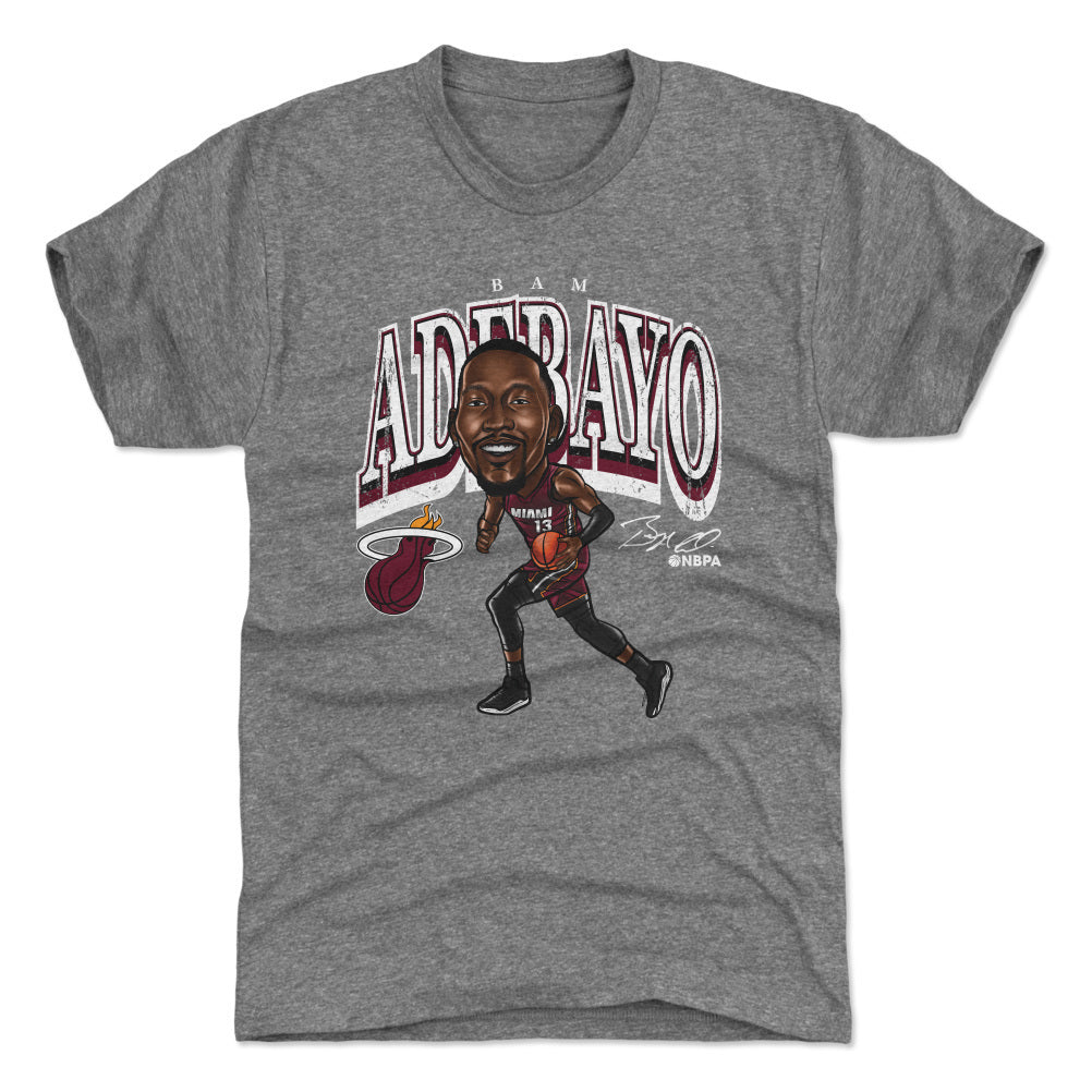 Bam Adebayo Miami Heat Cartoon WHT