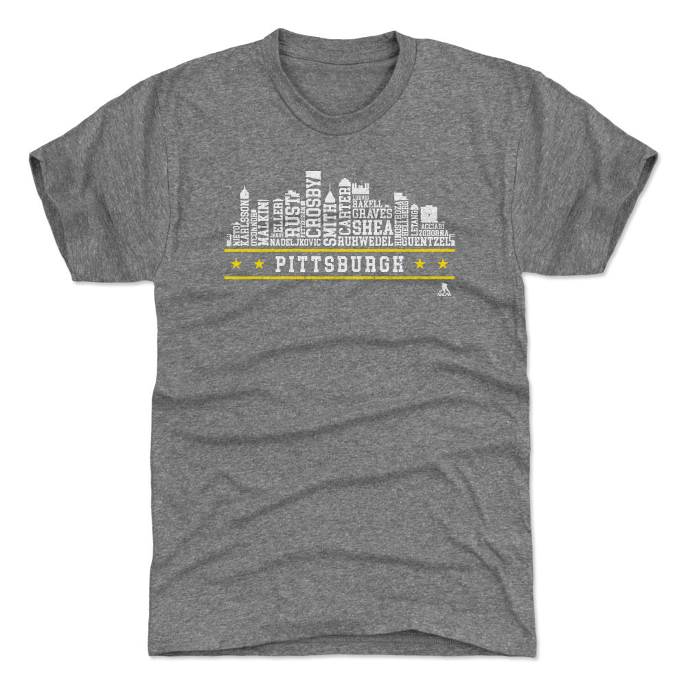Pittsburgh Hockey Roster Skyline 23 WHT