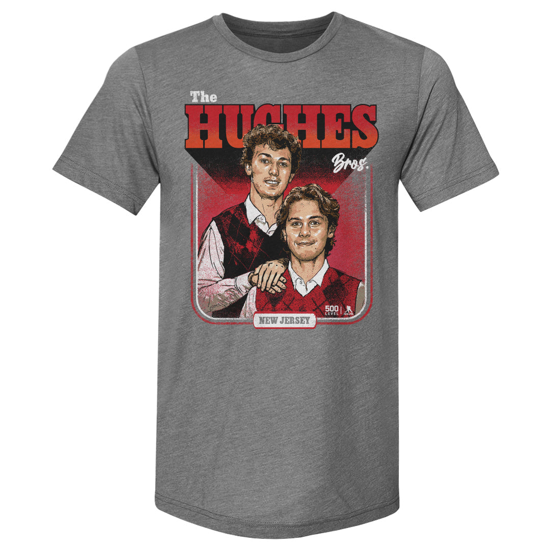 Luke Hughes & Jack Hughes New Jersey Step Brothers WHT