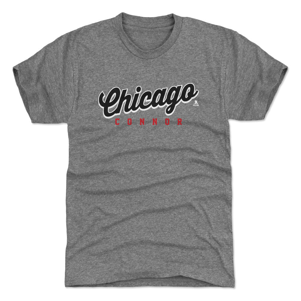 Connor Bedard Chicago Script Connor WHT