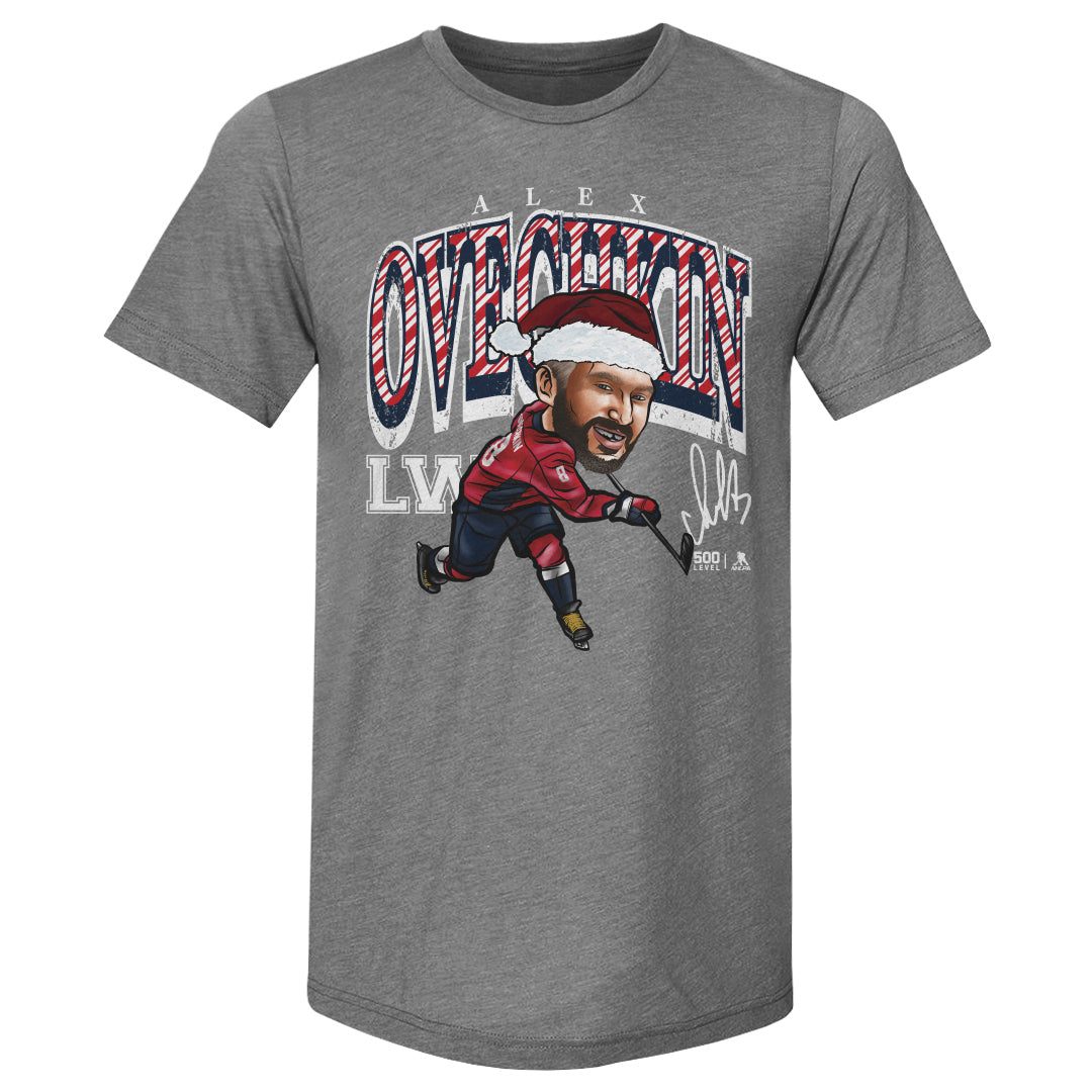 Alex Ovechkin Washington Cartoon Santa Hat WHT