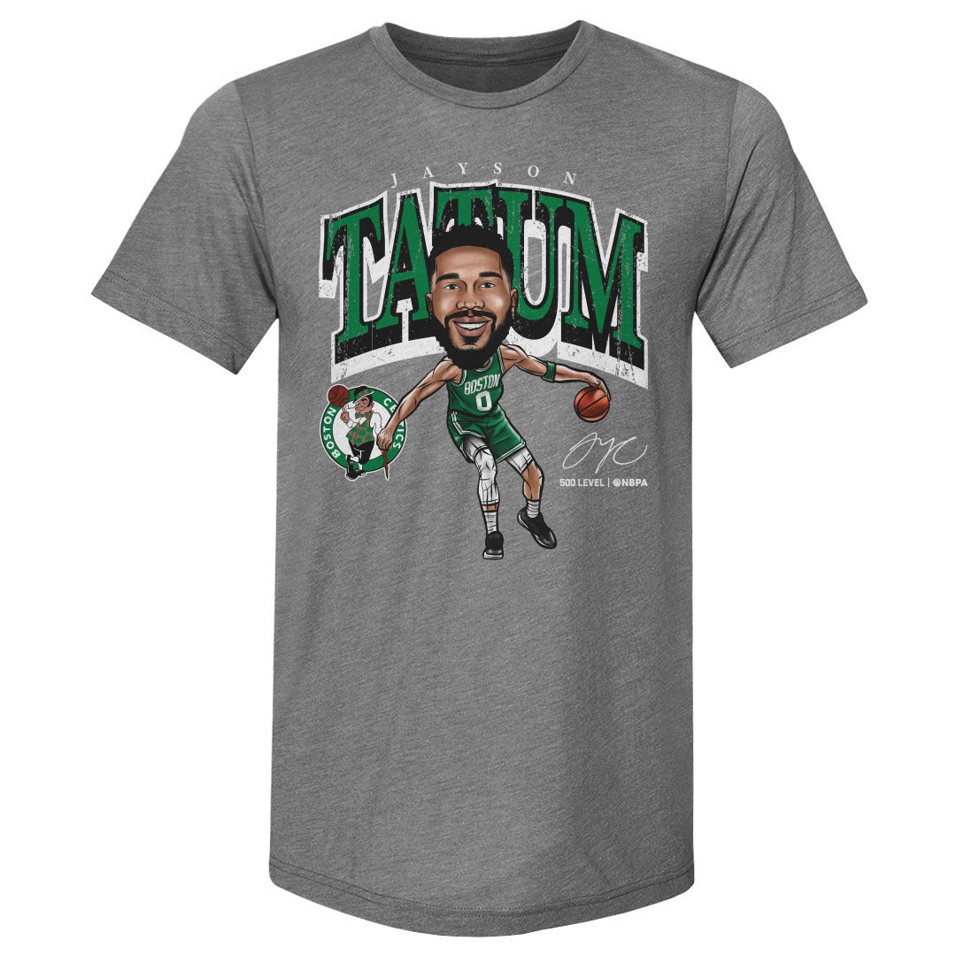 Jayson Tatum Boston Celtics Cartoon WHT