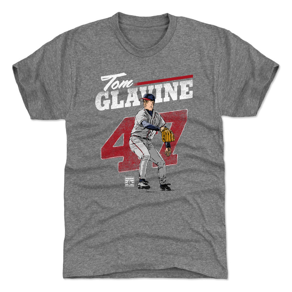 Tom Glavine Retro Grunge WHT