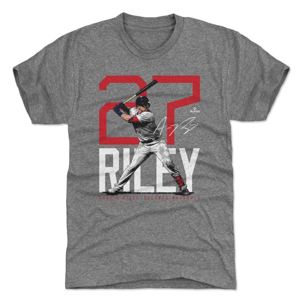 Austin Riley Atlanta Bold Number WHT