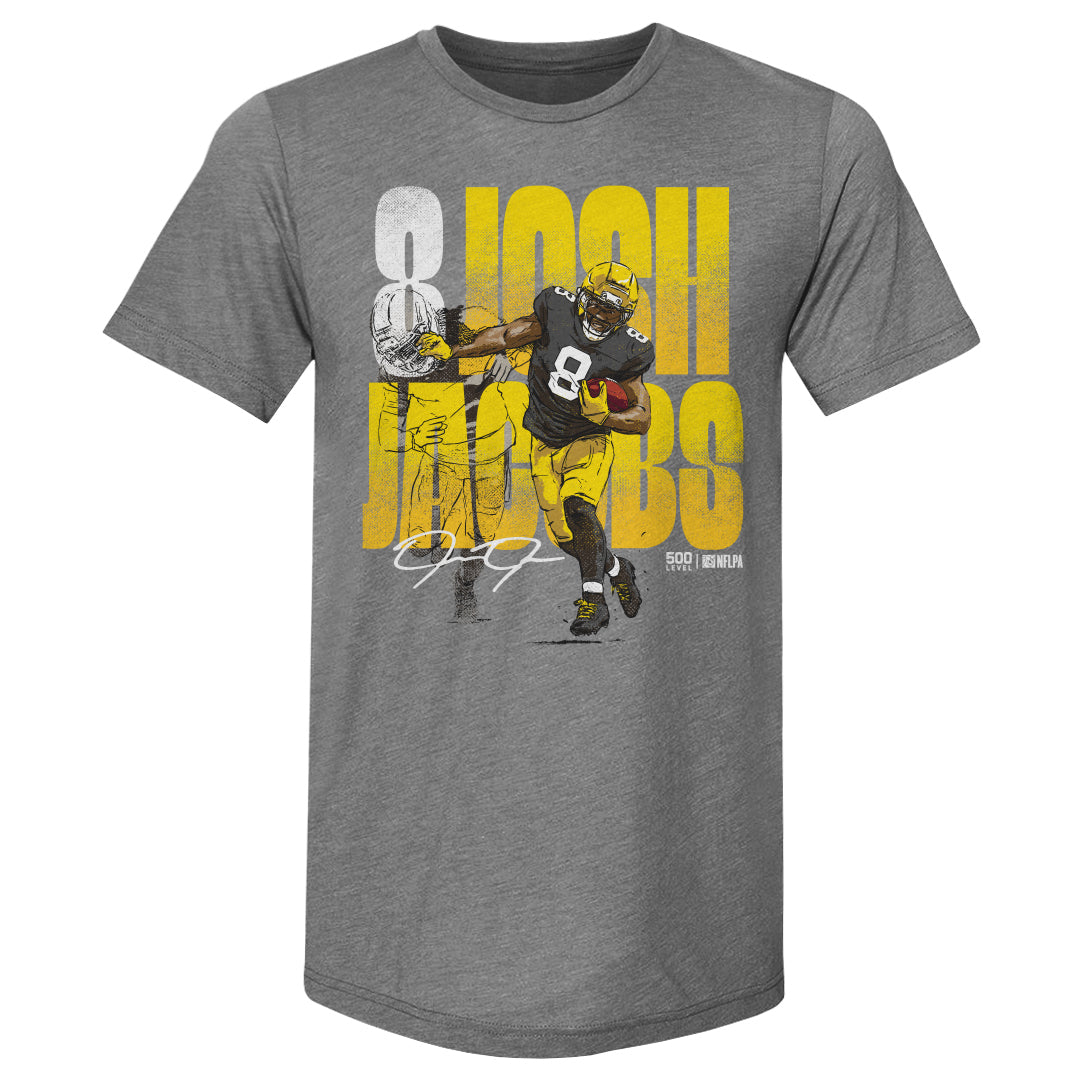 Josh Jacobs Green Bay Stiff Arm WHT