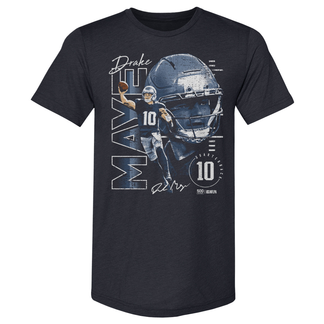 Drake Maye New England Vertical Name WHT