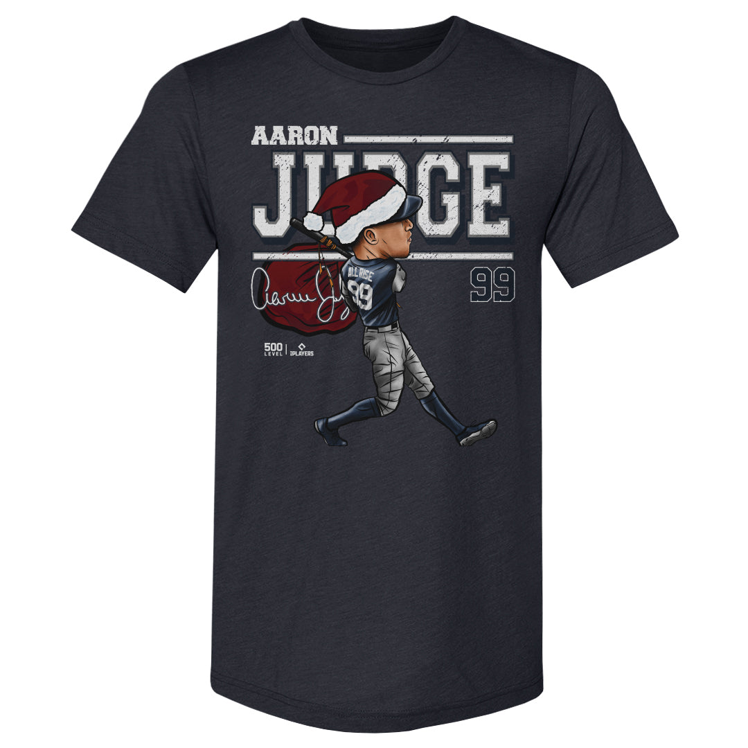 Aaron Judge New York Y Cartoon Santa Hat WHT