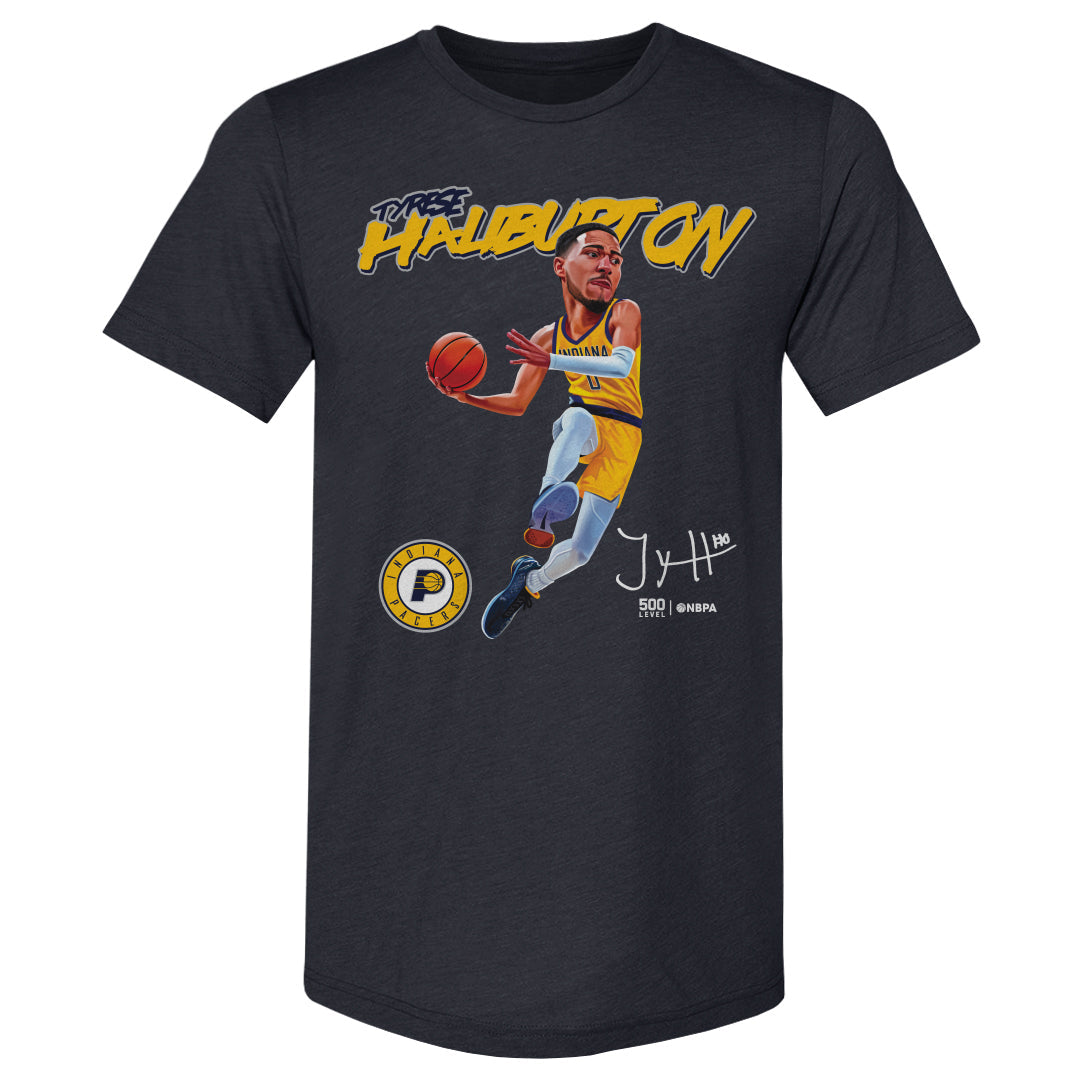 Tyrese Haliburton Indiana Pacers Caricature WHT