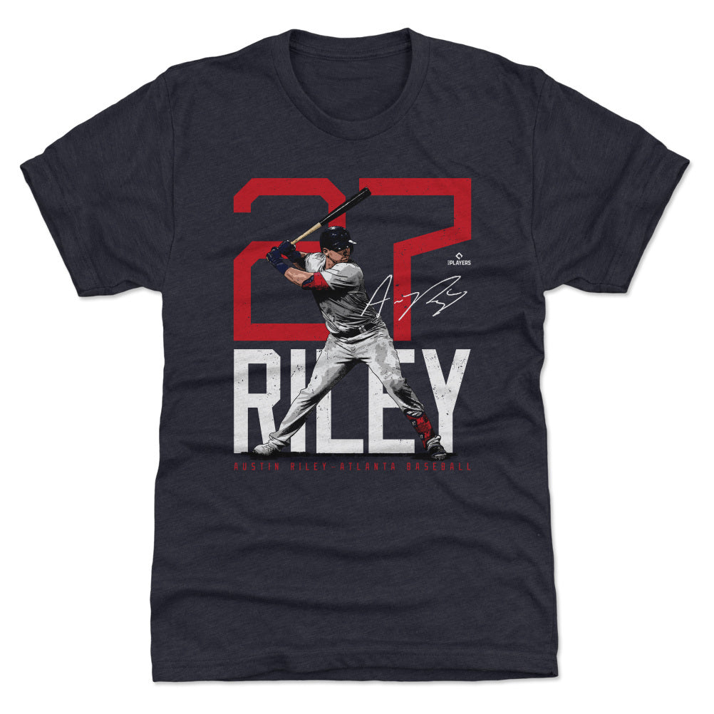 Austin Riley Atlanta Bold Number WHT