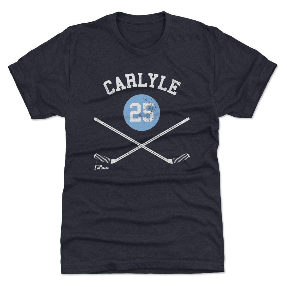 Randy Carlyle Pittsburgh 25 Sticks WHT