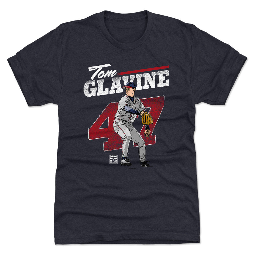 Tom Glavine Retro Grunge WHT