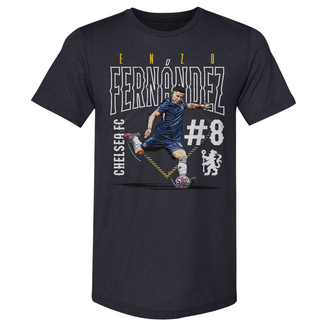 Enzo Fernandez Chelsea FC Outline Number WHT