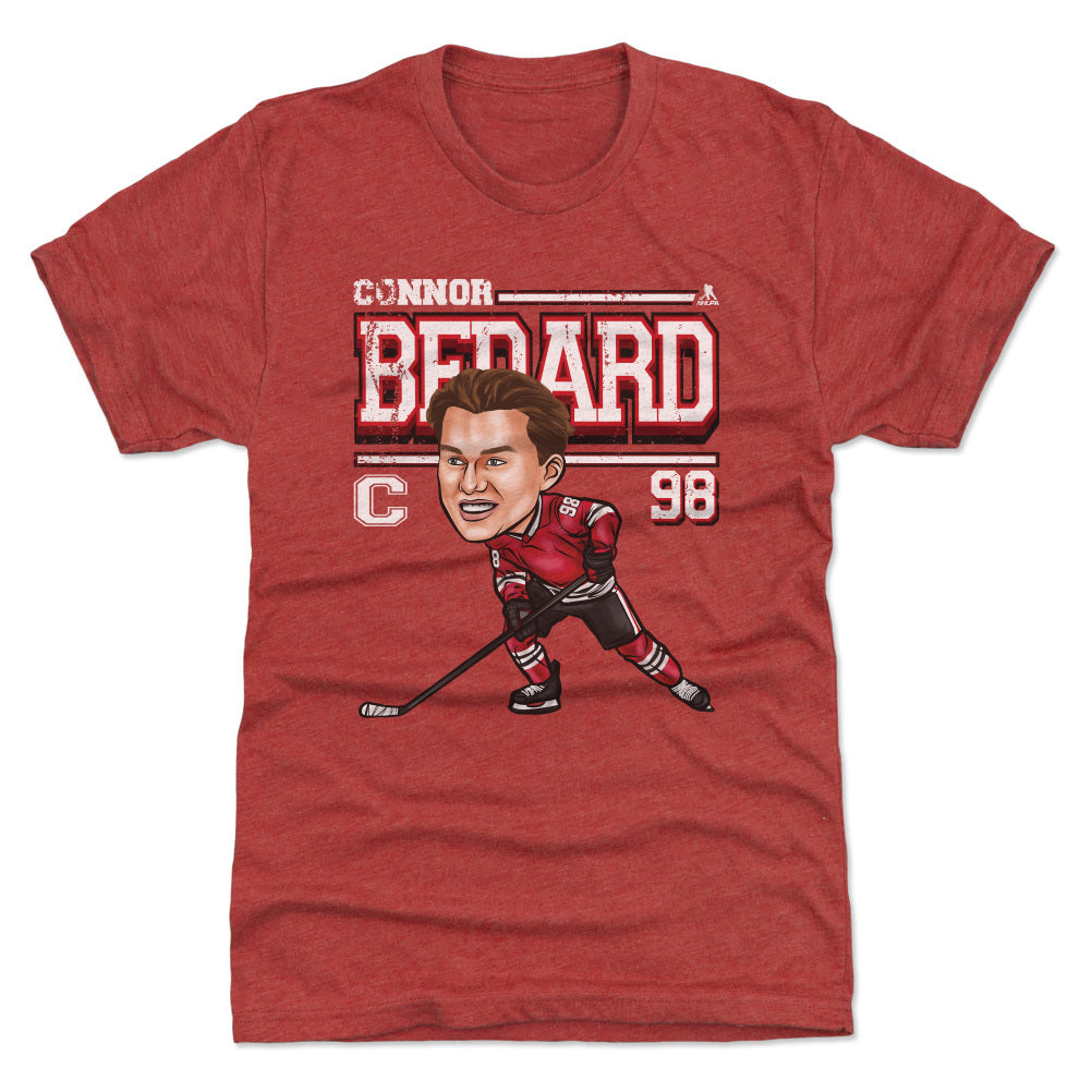 Connor Bedard Chicago Cartoon WHT