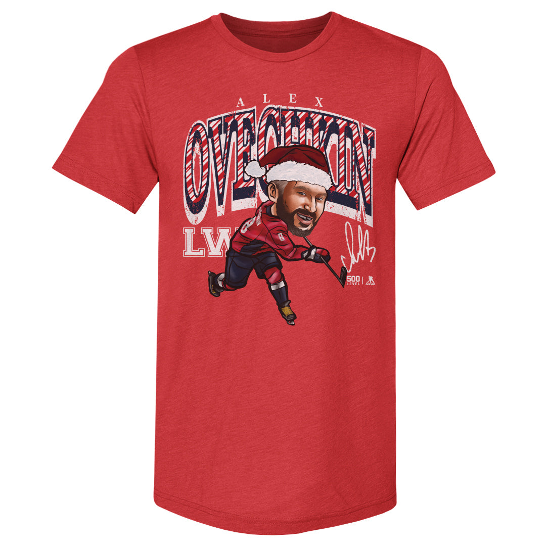 Alex Ovechkin Washington Cartoon Santa Hat WHT