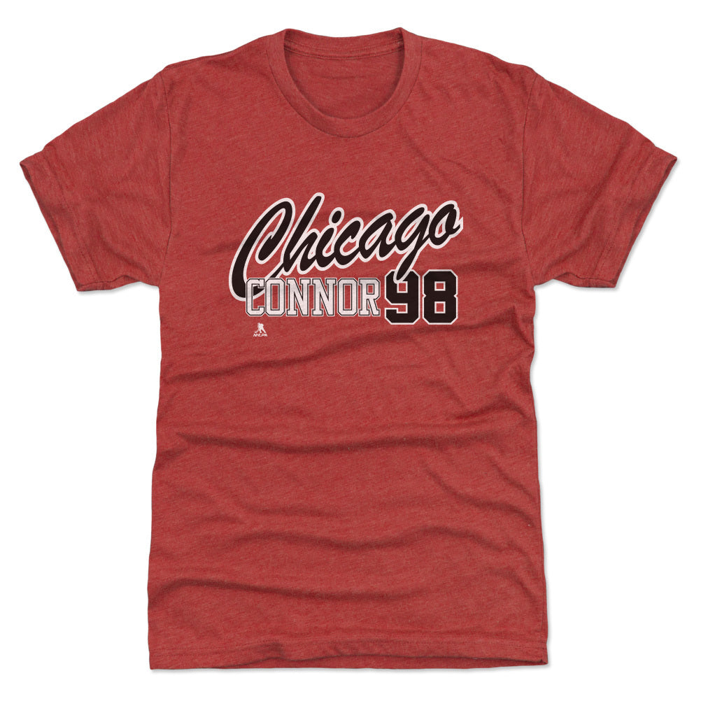 Connor Bedard Chicago Script 98 WHT