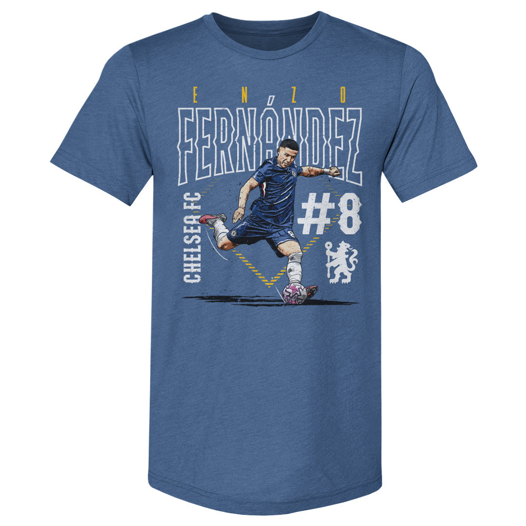 Enzo Fernandez Chelsea FC Outline Number WHT