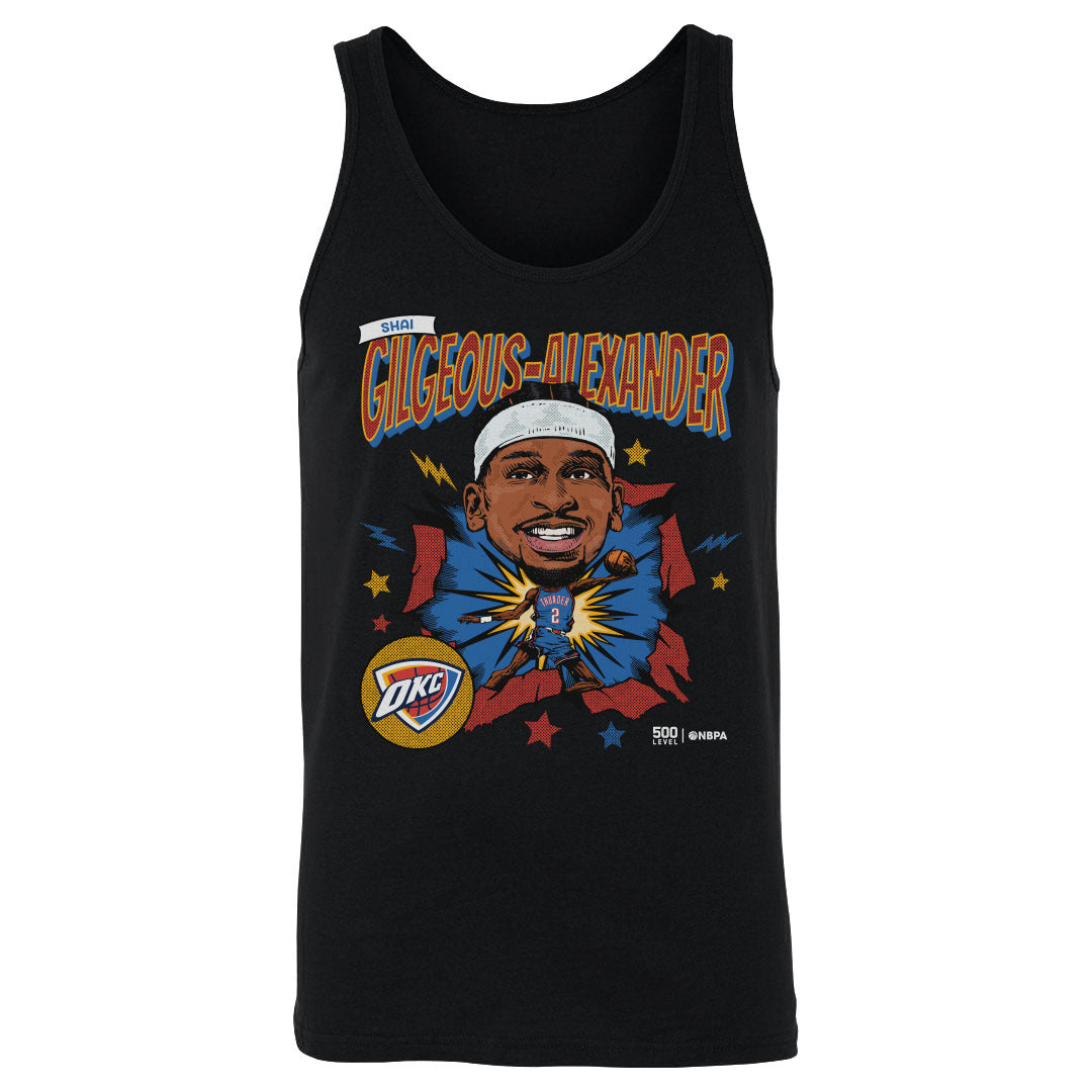 Shai Gilgeous-Alexander Oklahoma City Thunder Caricature Retro WHT