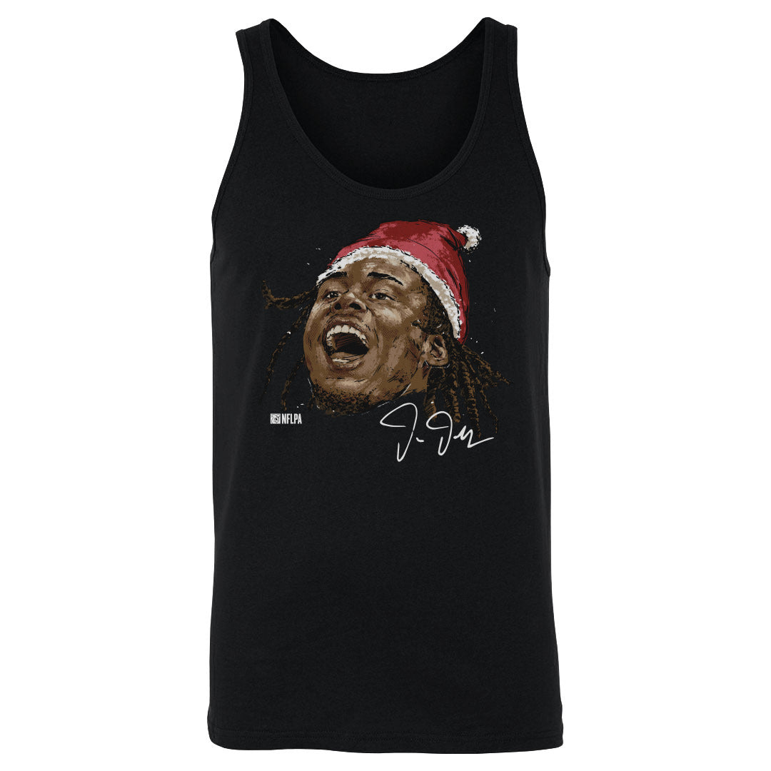 Justin Jefferson Minnesota Portrait Santa Hat WHT
