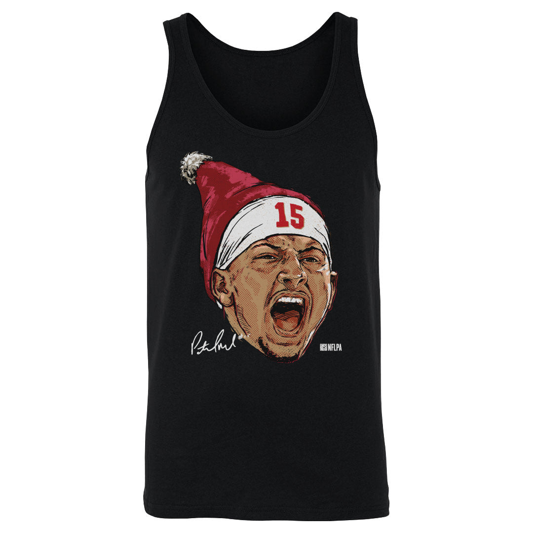 Patrick Mahomes Kansas City Portrait Santa Hat WHT