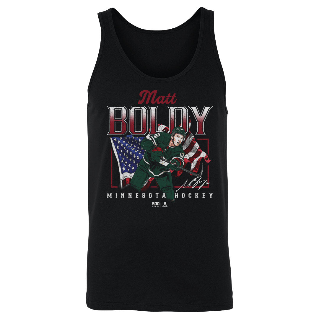 Matt Boldy Minnesota USA Flag WHT