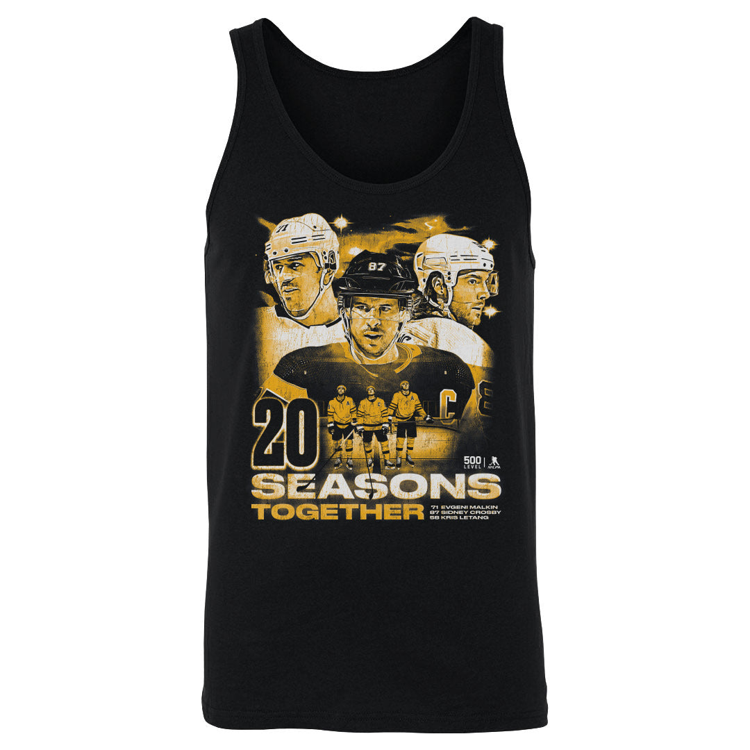 Sidney Crosby Kris Letang & Evgeni Malkin Pittsburgh 20 Seasons WHT