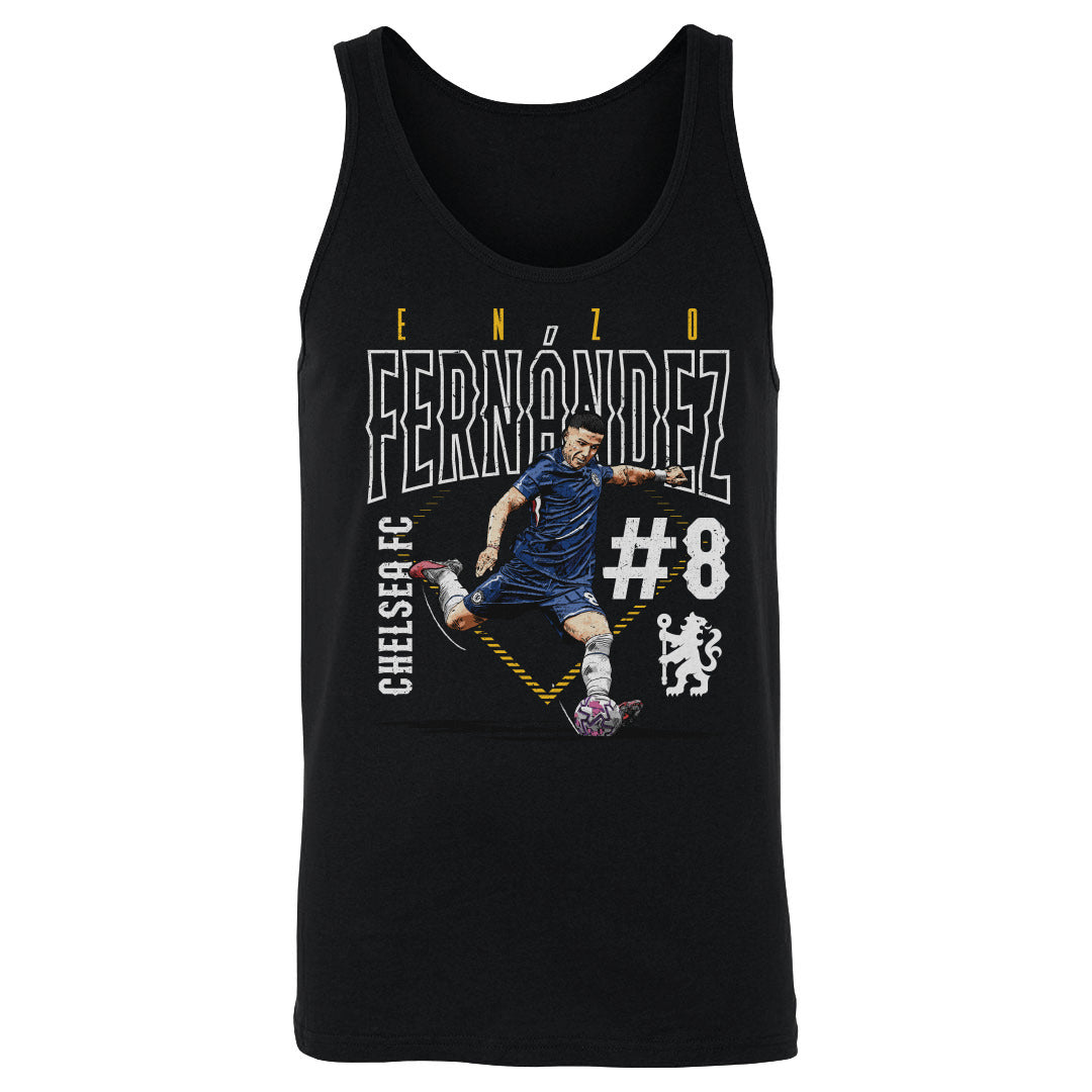 Enzo Fernandez Chelsea FC Outline Number WHT