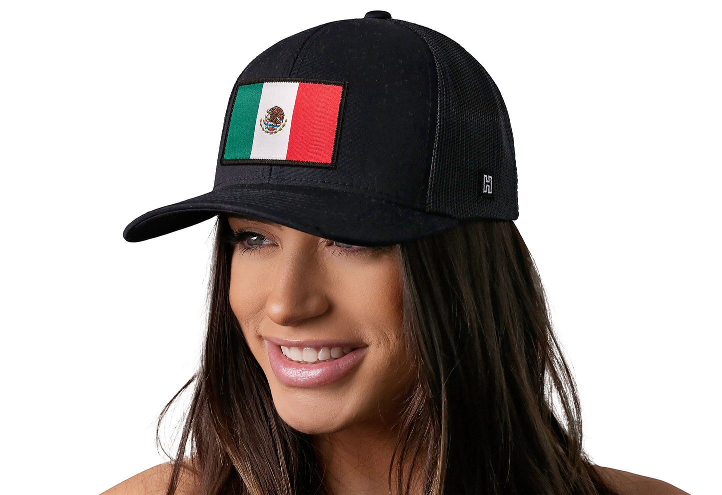 Mexican Flag Trucker Haka Hat Black Mexico Snapback
