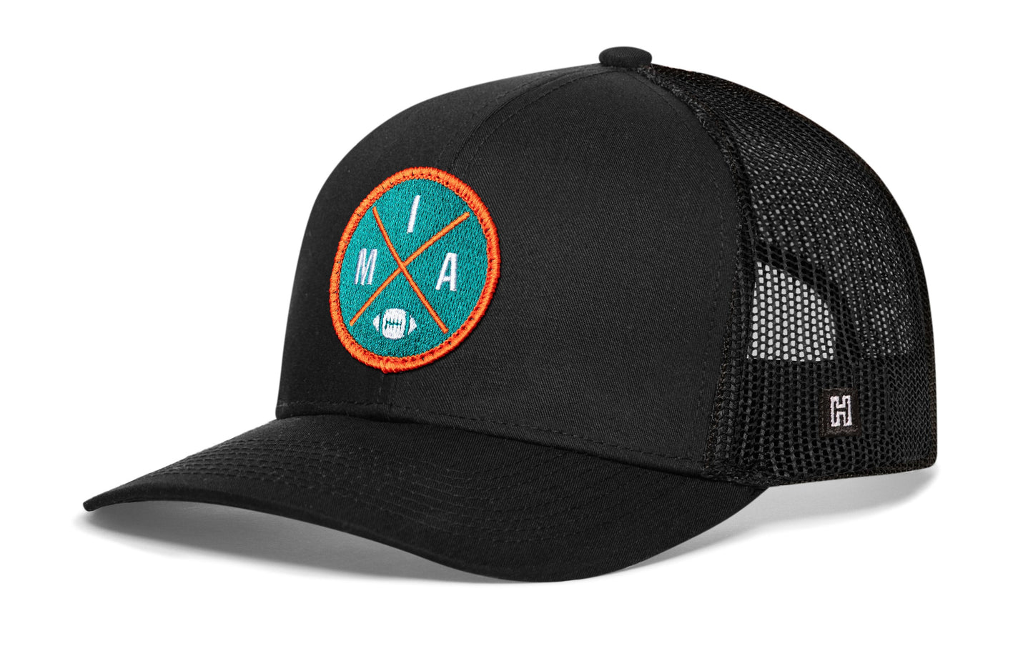 Miami Trucker Haka Hat Black MIA X Football Snapback