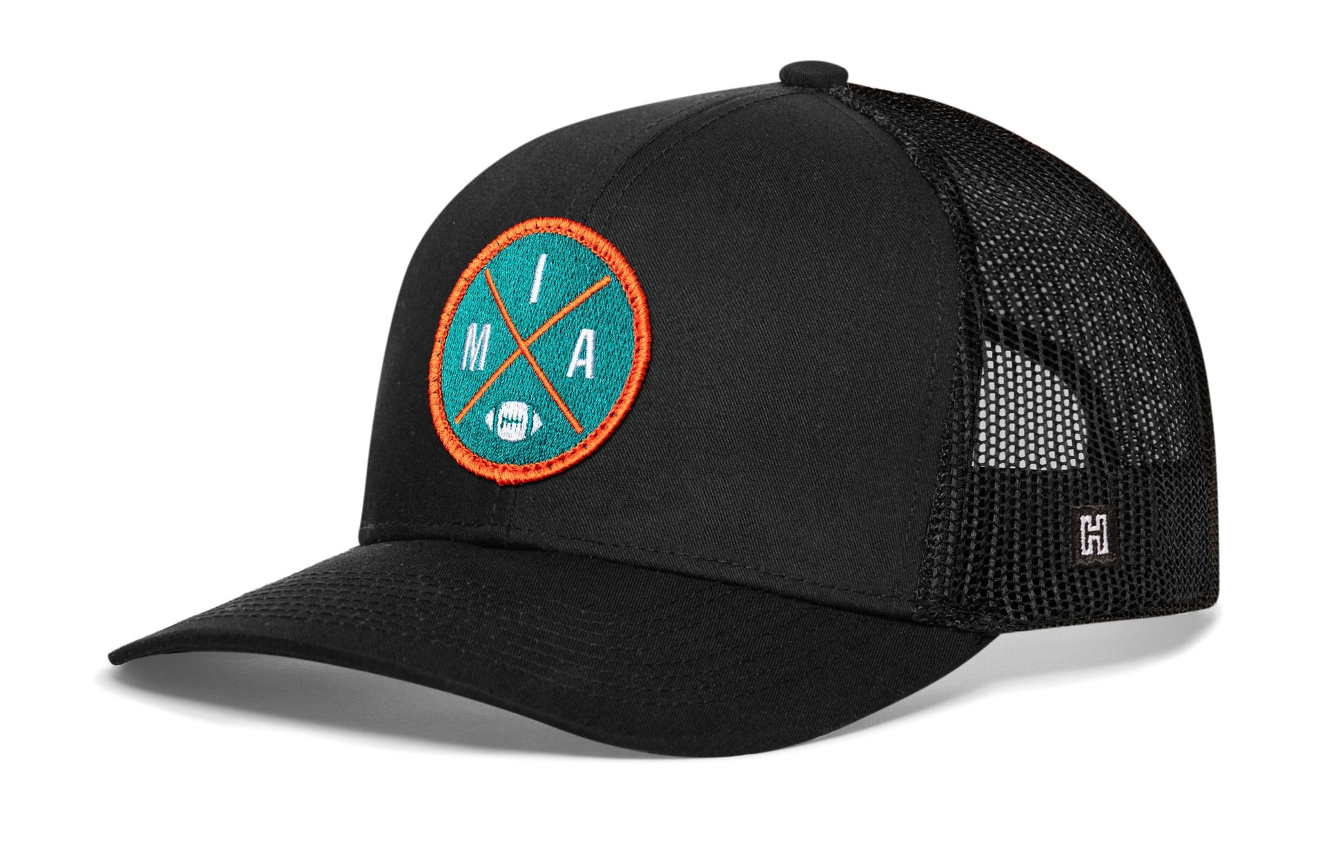 Miami Trucker Haka Hat Black MIA X Football Snapback