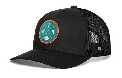 Miami Trucker Haka Hat Black MIA X Football Snapback