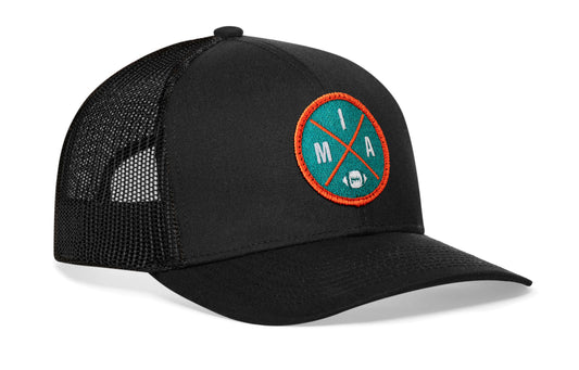 Miami Trucker Haka Hat Black MIA X Football Snapback