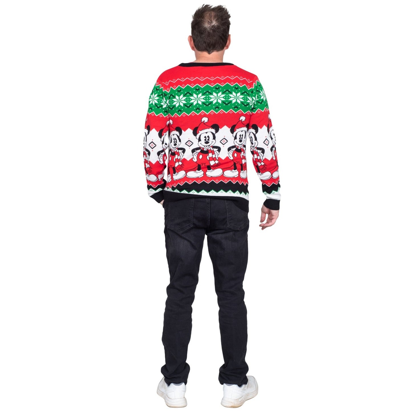 Mickey Mouse Santa Hat Cardigan Ugly Christmas Sweater