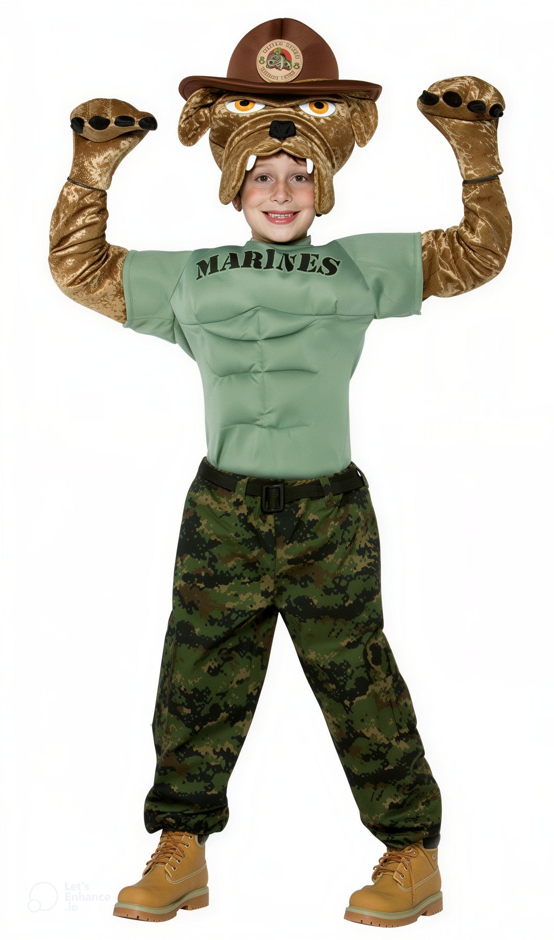 Military Soldier Chesty the Marine Bulldog Child Costume Size