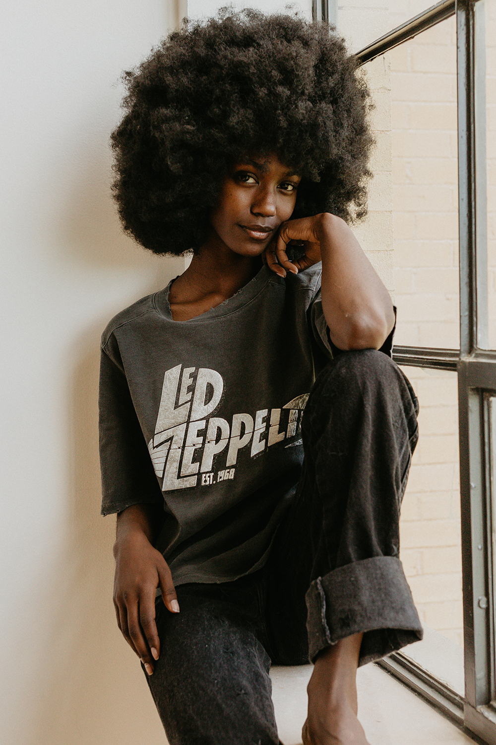 Led Zeppelin Mothership 1968 Tee Womens T Shirt Vintage Black