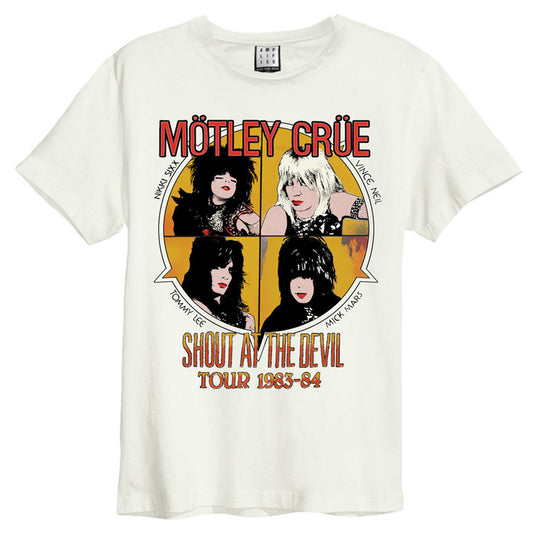 Motley Crue Shout At The Devil Vintage White T Shirt Mens T Shirt