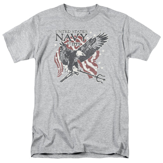 Navy Trident Mens T Shirt Athletic Heather
